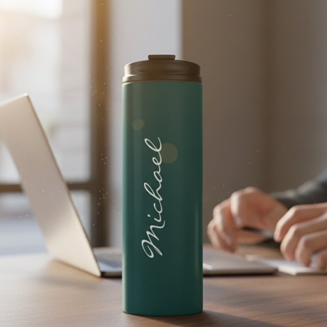 Customized Green Thermal Bottle, teacher gift Tumbler (Creator Uploaded)