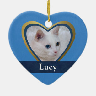 Customized Heart-Shape Pet Photo Frame Ceramic Tree Decoration