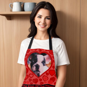 Customized heart shape photo frame Apron