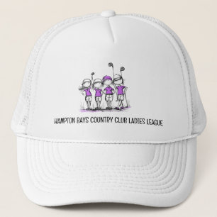 Customized Ladies Golf League Hat PURPLE Cartoon