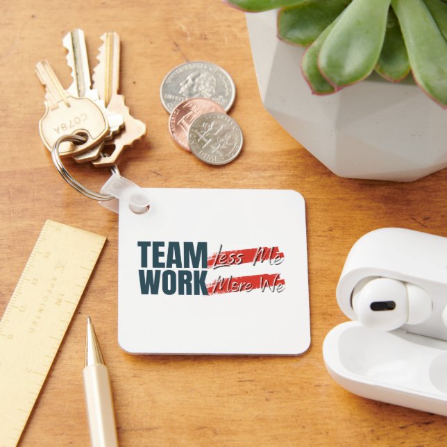 Customized Logo Inspirational Teamwork Business Key Ring (Desk)