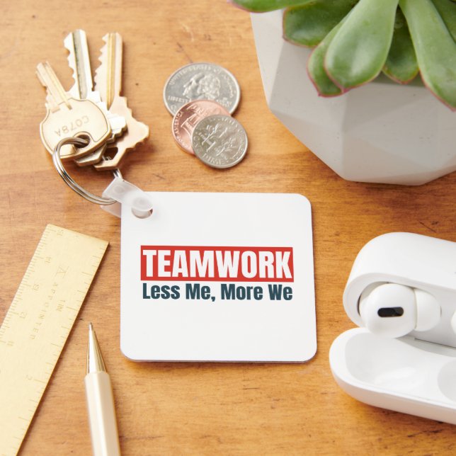 Customized Logo Inspirational Teamwork Business Key Ring (Desk)