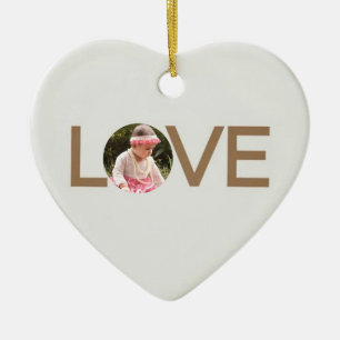 Customized Love Baby Photo Heart Shaped Ornament
