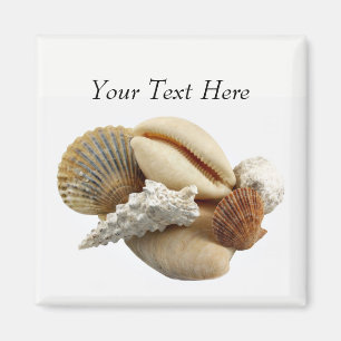 Customized Mixed Seashell Photo Magnet