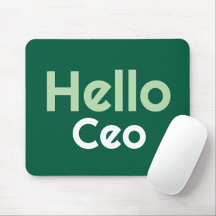 Customized Modern Elegant Hello Ceo Green Gift Mouse Pad