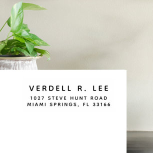 Customized Modern Return Address Rubber Stamp