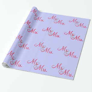 Customized Mr and Mrs Wrapping Paper