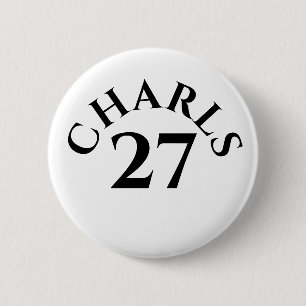 Customized Name and Number 6 Cm Round Badge