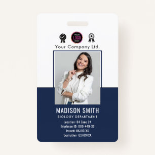 Customized Name and Photo   Company Security ID Badge