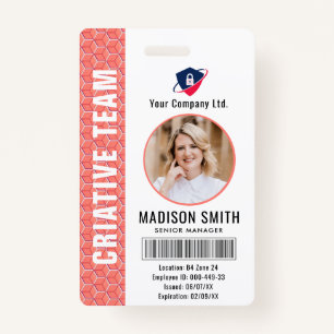 Customized Name and Photo    ID Card Badge ID Badge
