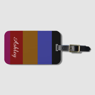 Customized Name Colourful Stylish Modern Elegant  Luggage Tag