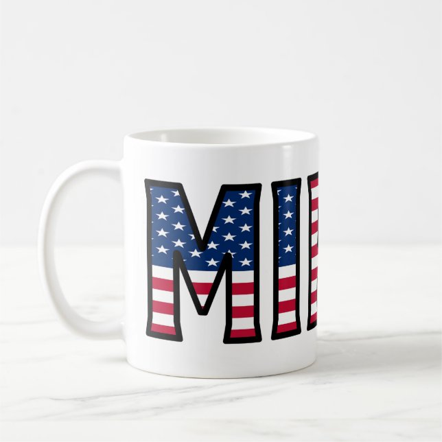 Customized Name First Name USA styled Mug Coffee M (Left)