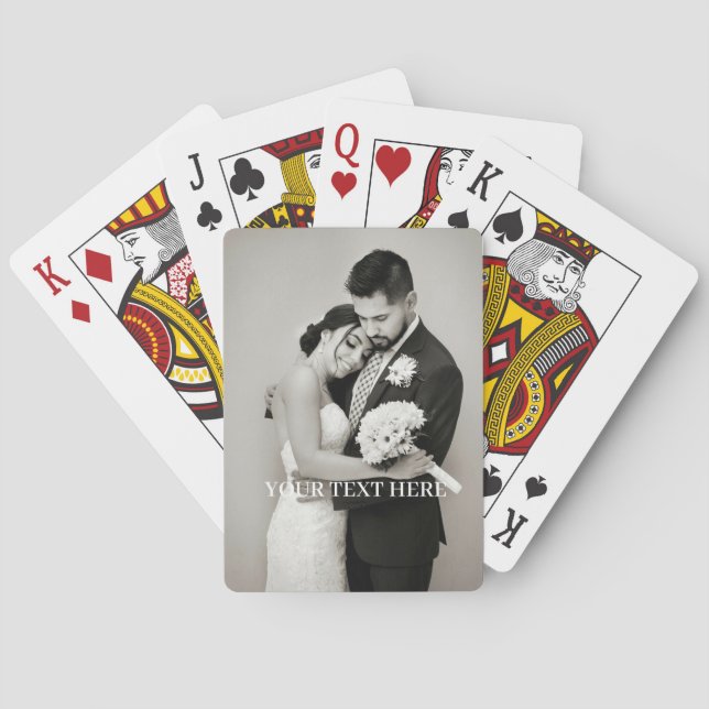 CUSTOMIZED NAME FULL VERTICAL PHOTO SCRIPT TEXT    PLAYING CARDS (Back)