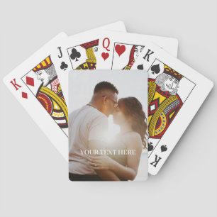 CUSTOMIZED NAME FULL VERTICAL PHOTO SCRIPT TEXT PLAYING CARDS