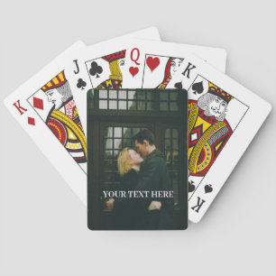 CUSTOMIZED NAME FULL VERTICAL PHOTO SCRIPT TEXT PLAYING CARDS