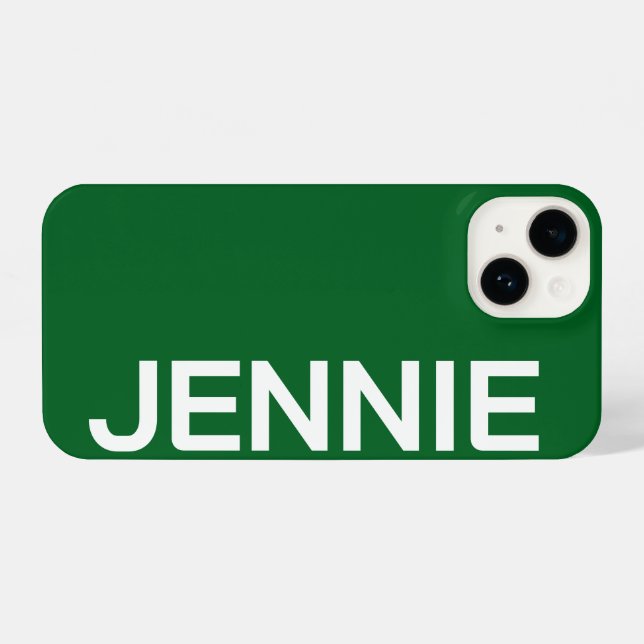 Customized Name Stylish Elegant Modern Minimal  iPhone Case (Back Horizontal)