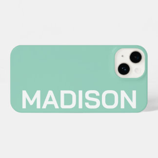 Customized Name Stylish Minimal Monogram Modern iPhone 14 Case
