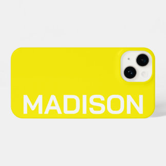 Customized Name Stylish Minimal Monogram Modern iPhone 14 Case