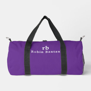 Customized Name Stylish Modern Minimal Travel Gym Duffle Bag