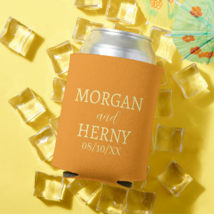 CUSTOMIZED NAME STYLISH MODERN WEDDING CAN COOLER
