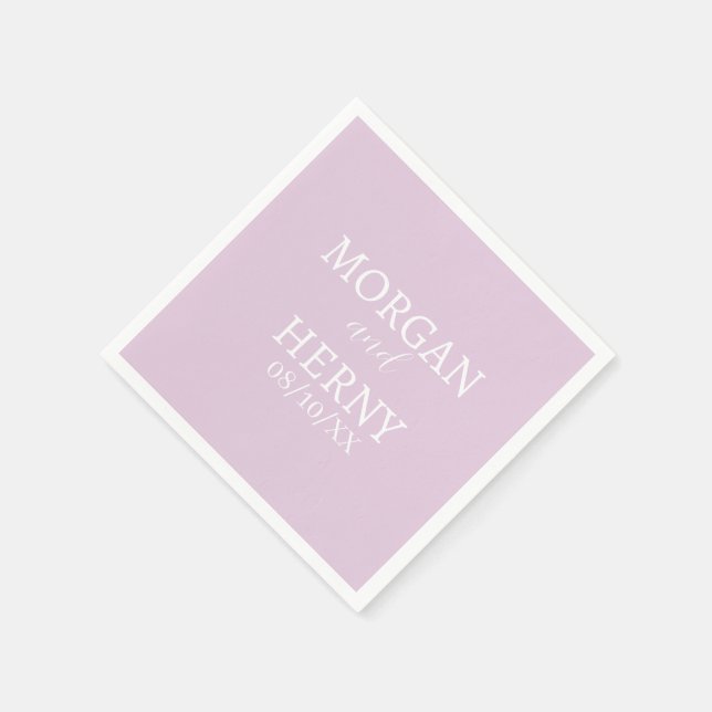 CUSTOMIZED NAME STYLISH MODERN WEDDING  NAPKIN (Corner)
