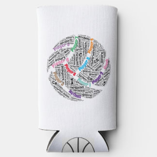 Customized Netball Team Seltzer Can Cooler 