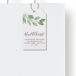 Customized New Address Watercolor Gift Tags