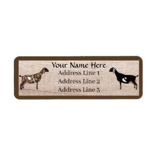 Customized Nubian Dairy Goat Address Label