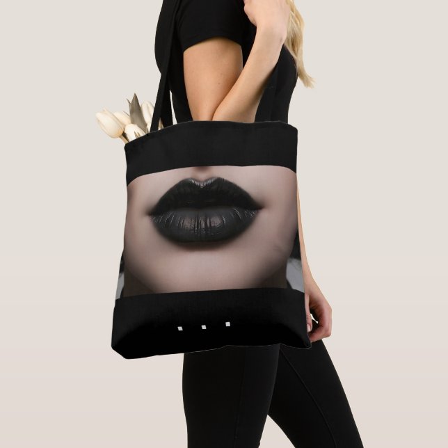Customized Personalized Shopping Tote Bag - Lips (Close Up)