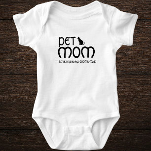 Customized Pet Lover Cat Mom Mother's Day Baby Bodysuit