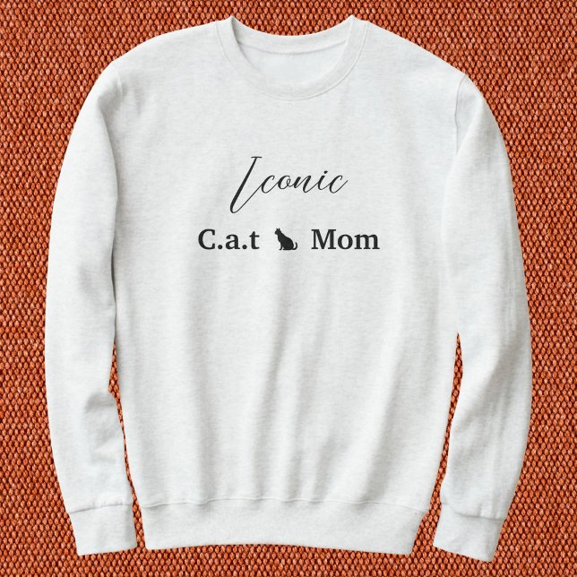 Customized Pet Lover Script Black And Ash Cat Mom Sweatshirt (Creator Uploaded)
