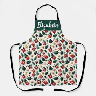 Customized Playful Christmas Apron