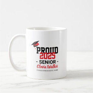 Customized proud school senior graduate coffee mug