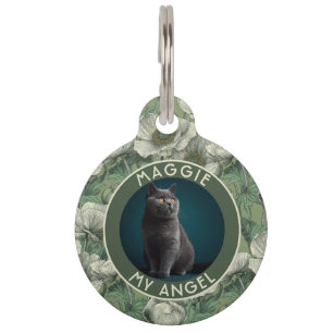 Customized Puppy Parent Gift Anemone Print Pet Tag