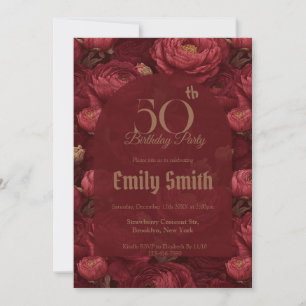 Customized Ranunculus Luxury Girl’S Birthday Invitation