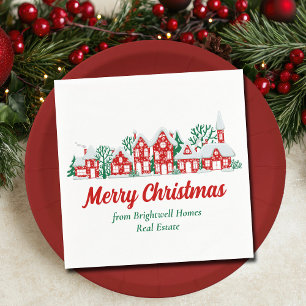 Customized Real Estate Company Christmas Party Napkin