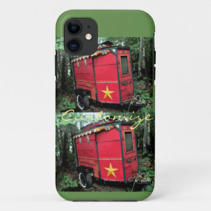 Customized Red Gypsy tiny caravan On caravan Case-Mate iPhone Case
