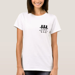 Customized Split Black Cat Monogram T-Shirt