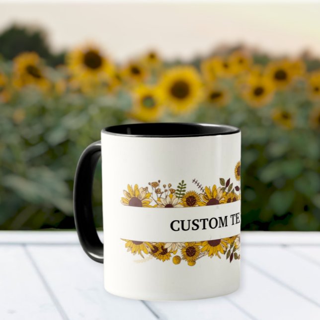 Customized sunflower mug, Sunflower mug (Creator Uploaded)