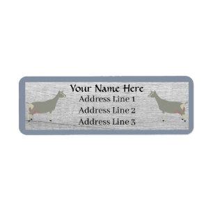 Customized Toggenburg Dairy Goat Address Label