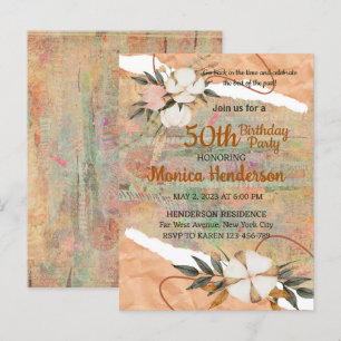 CUSTOMIZED VINTAGE THEME BIRTHDAY INVITATION CARD