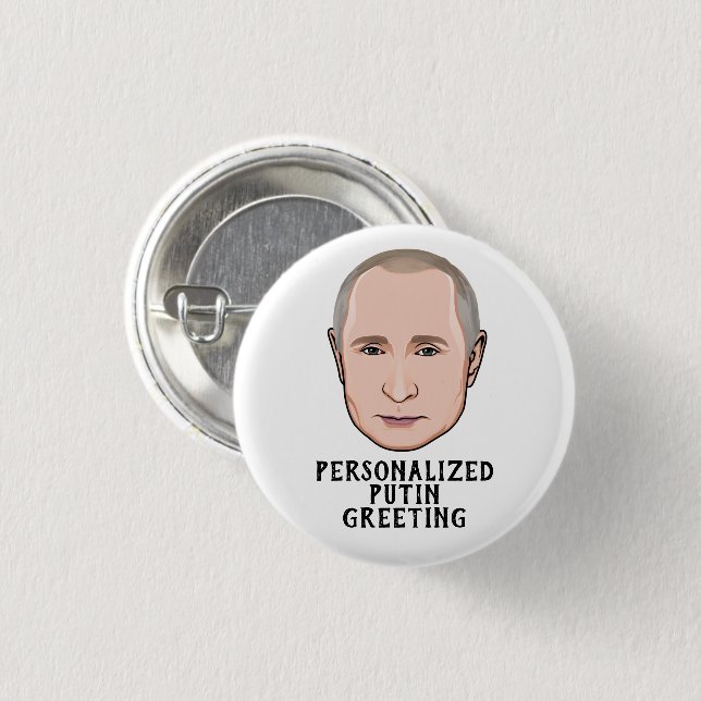 CUSTOMIZED VLADIMIR PUTIN 3 CM ROUND BADGE (Front & Back)