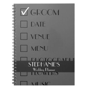 Customized Wedding Planner Checklist Spiral Notebook