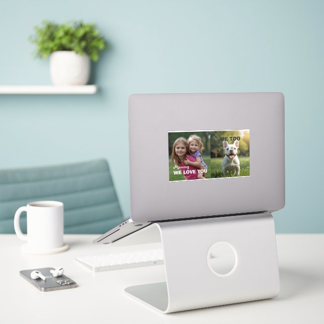 Customized with 2 and text (Laptop On Desk)