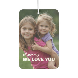 Customized with 2 and text car air freshener