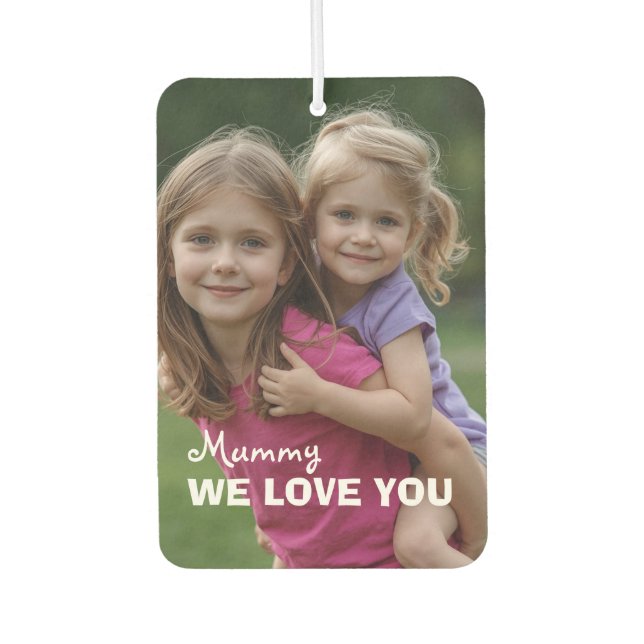 Customized with 2 and text car air freshener (Front)