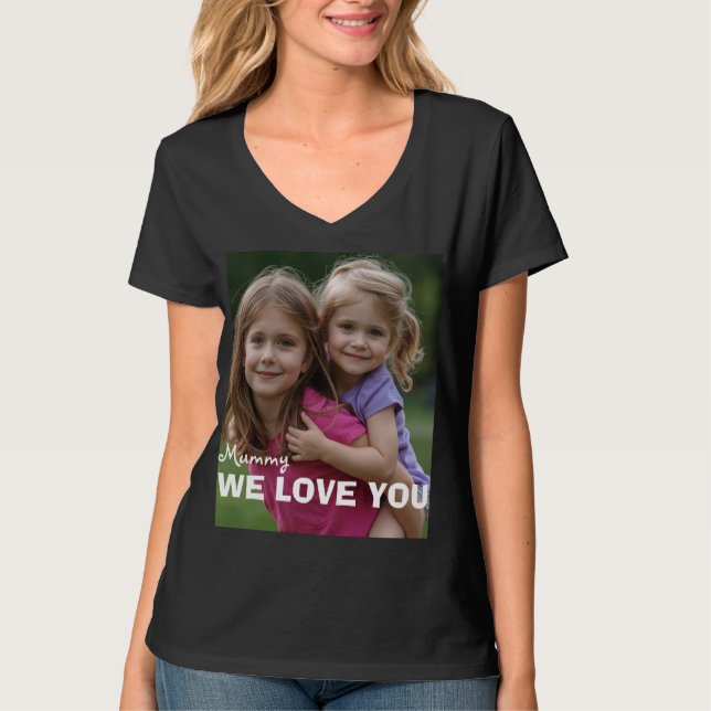 Customized with 2 and text T-Shirt (Front)