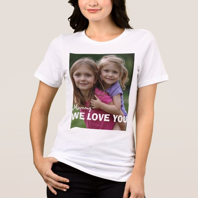 Customized with 2 and text Tri-Blend shirt (Front)