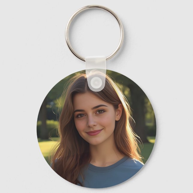Customized with two photos key ring (Front)