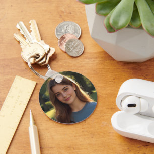 Customized with two photos key ring